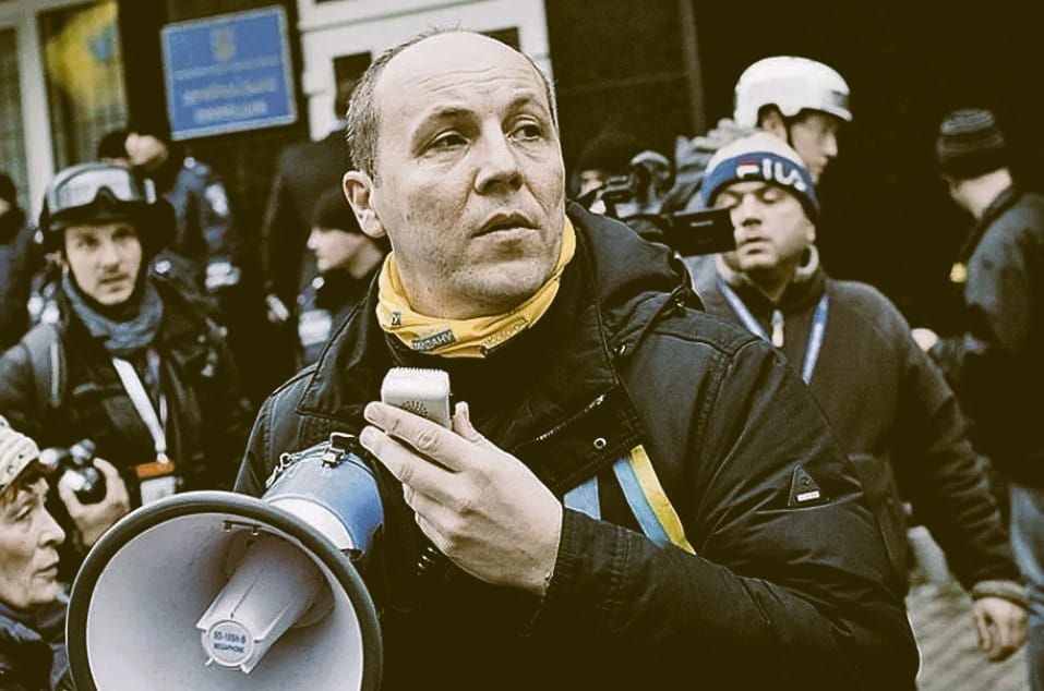From the far right to martyr of democracy: the making of the Parubiy myth